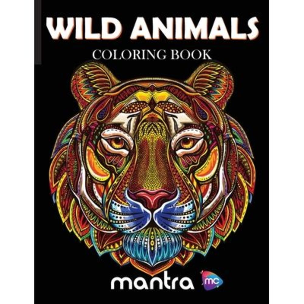 Wild Animals Coloring Book: Coloring Book for Adults: Beautiful Designs for Stre